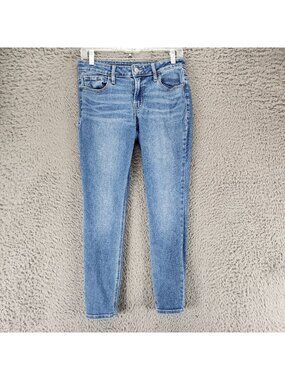 Old Navy Jeans Womens 6 Blue Stretch Denim Rockstar Super Skinny